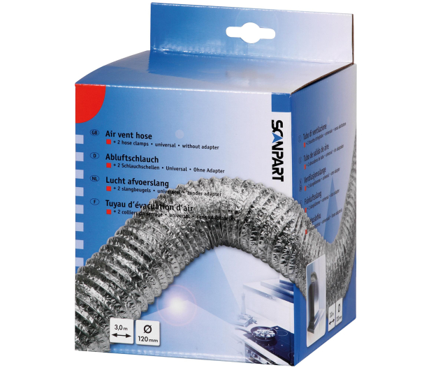 SCANPART Waz wentylacyjny aluminiowy 121, 3,0m z opaskami 1130065300 1130065300 - 1429335 - zdjęcie 4